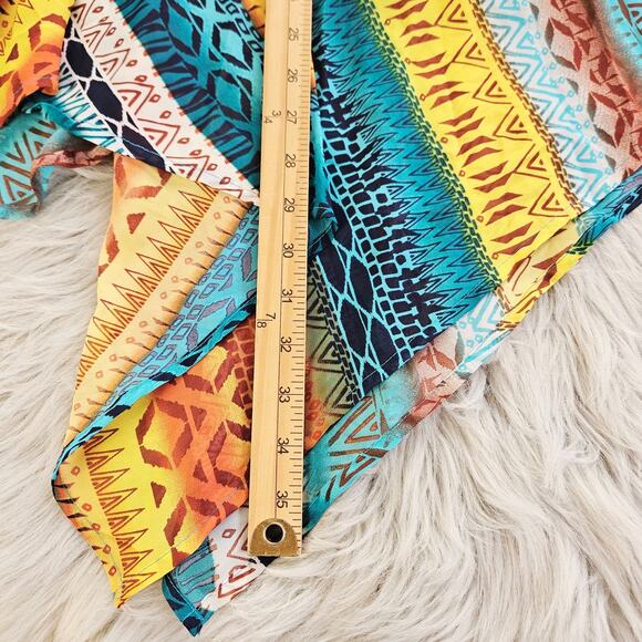 NWT New Directions Size XL Amber Ferry Boho Tribal Handkerchief Skirt Gypsy Boho - Picture 12 of 12
